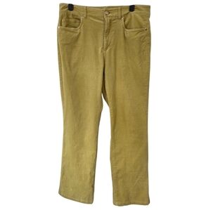 J. McLaughlin Mustard Yellow Cotton Blend Velvet Straight Leg Ankle Pants Jeans